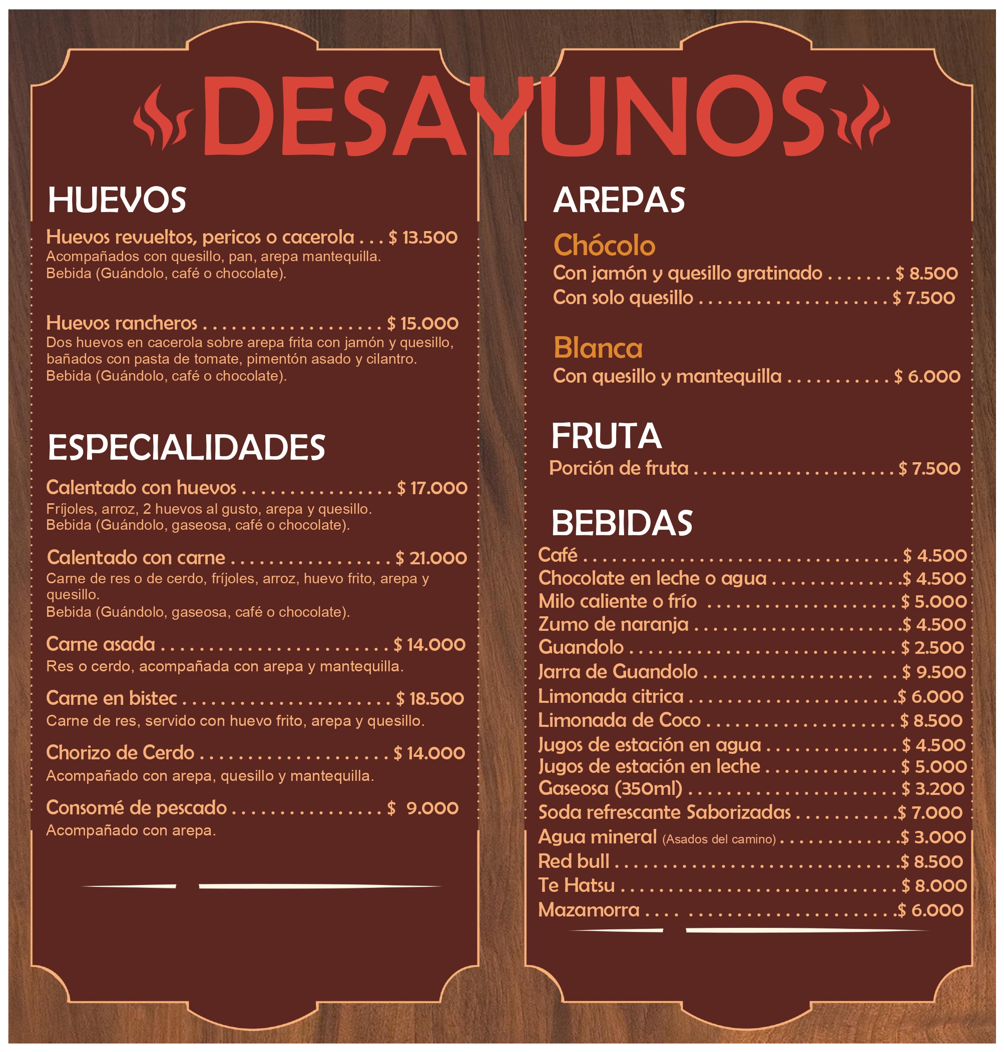 Carta de INVERSIONES ASADOS DEL CAMINO SAS — página 1